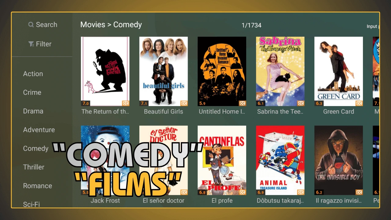 Filmes de comédia no YouCine APK