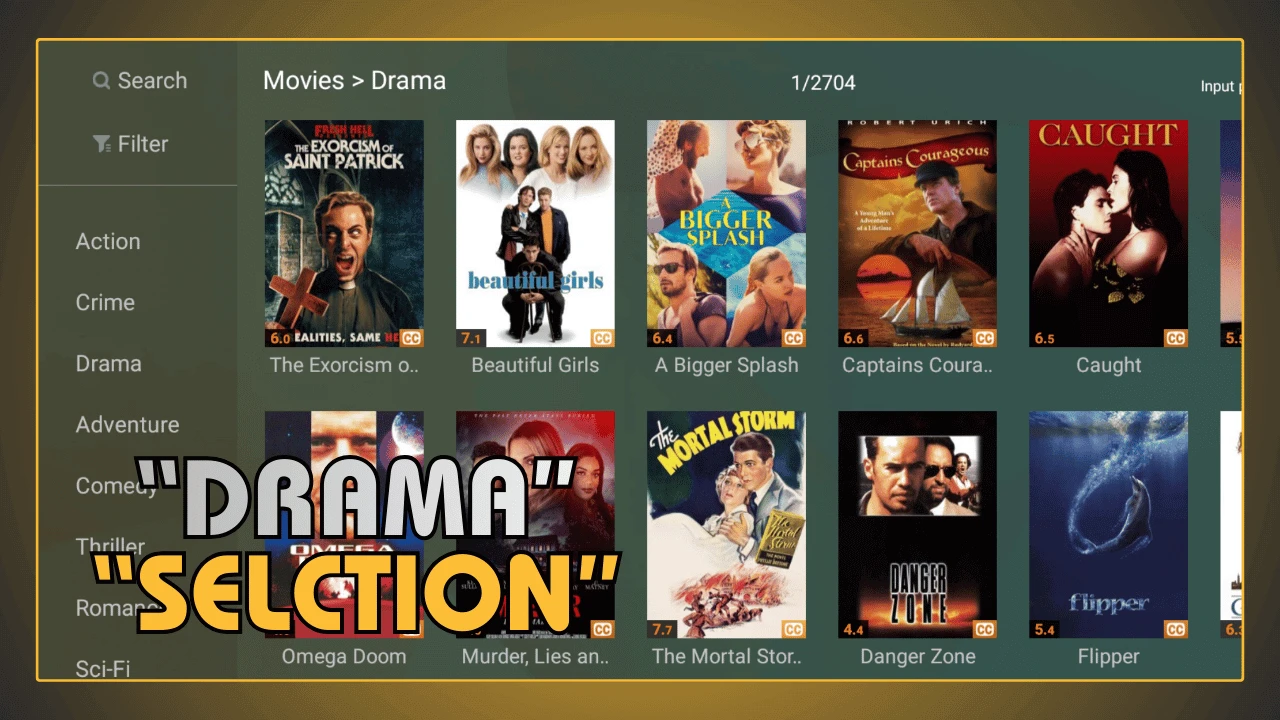 Filmes de drama no YouCine APK