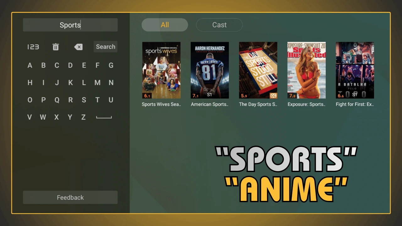 Anime de esportes no YouCine APK