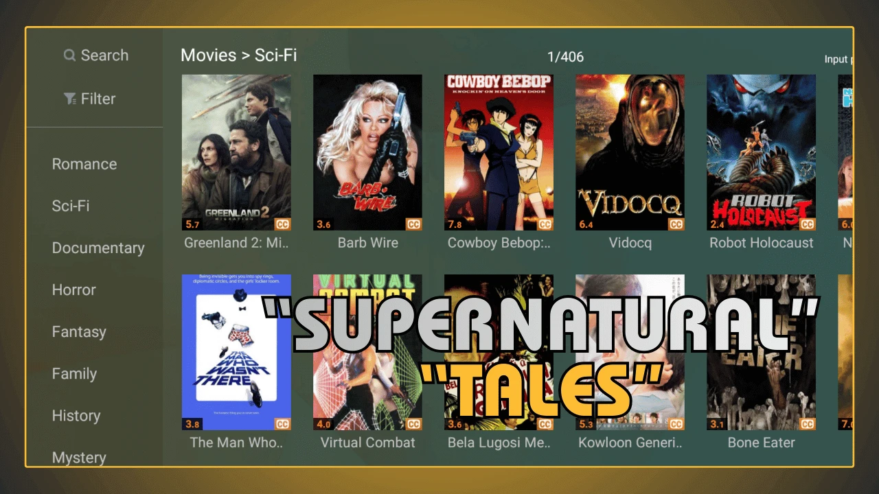 Filmes sobrenaturais no YouCine APK