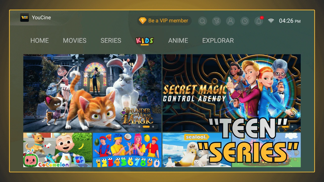 Séries teen no YouCine APK
