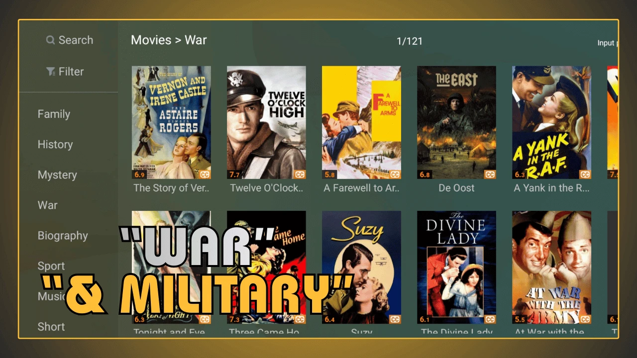 Filmes de guerra no YouCine APK